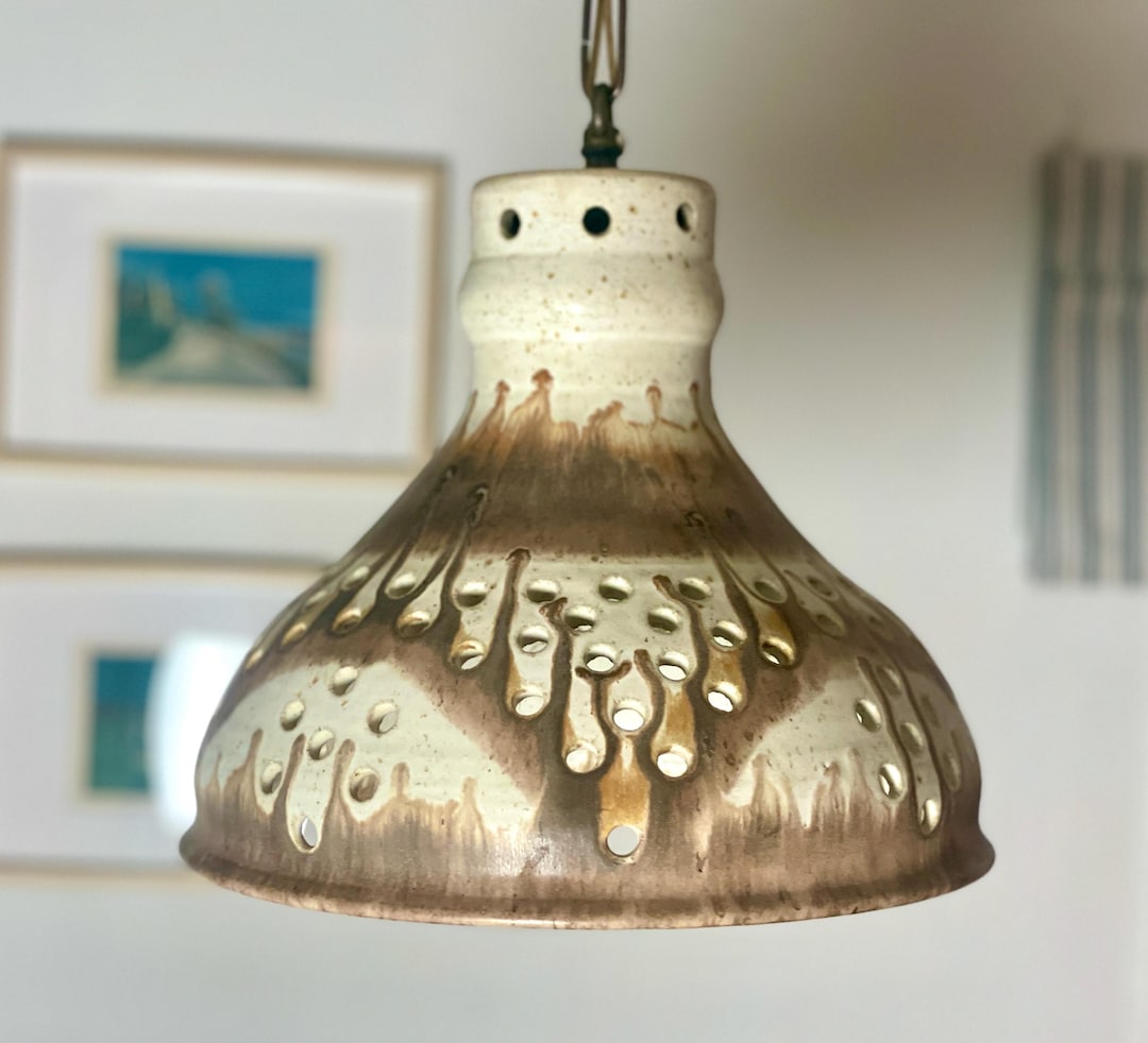 Kamo Ceramic Pendant With Ceiling Rose and Chain, Denmark 1970s ...