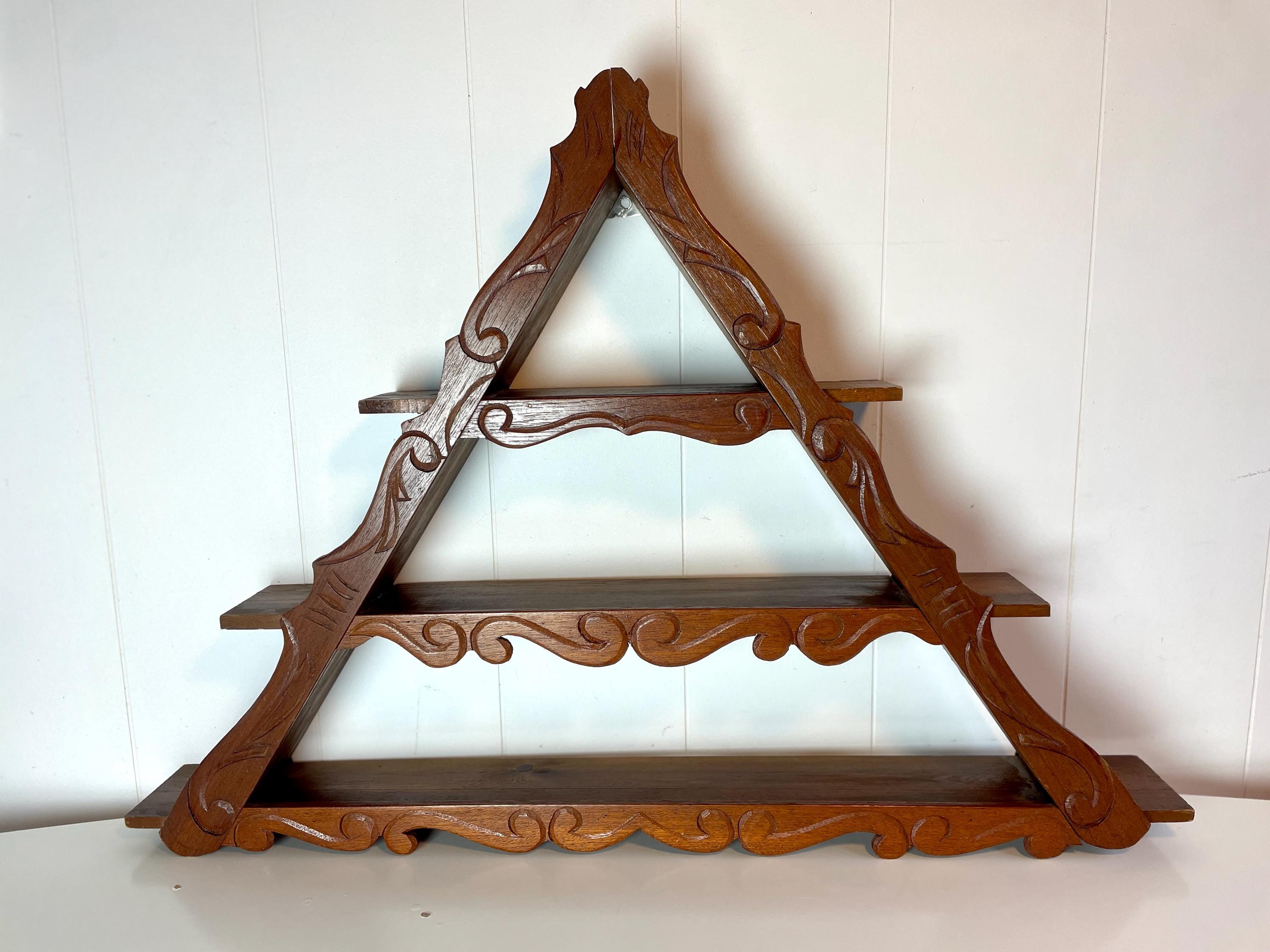 Danish Amager Shelf, Mid Century Carved Folk Art Spice Rack - Etsy