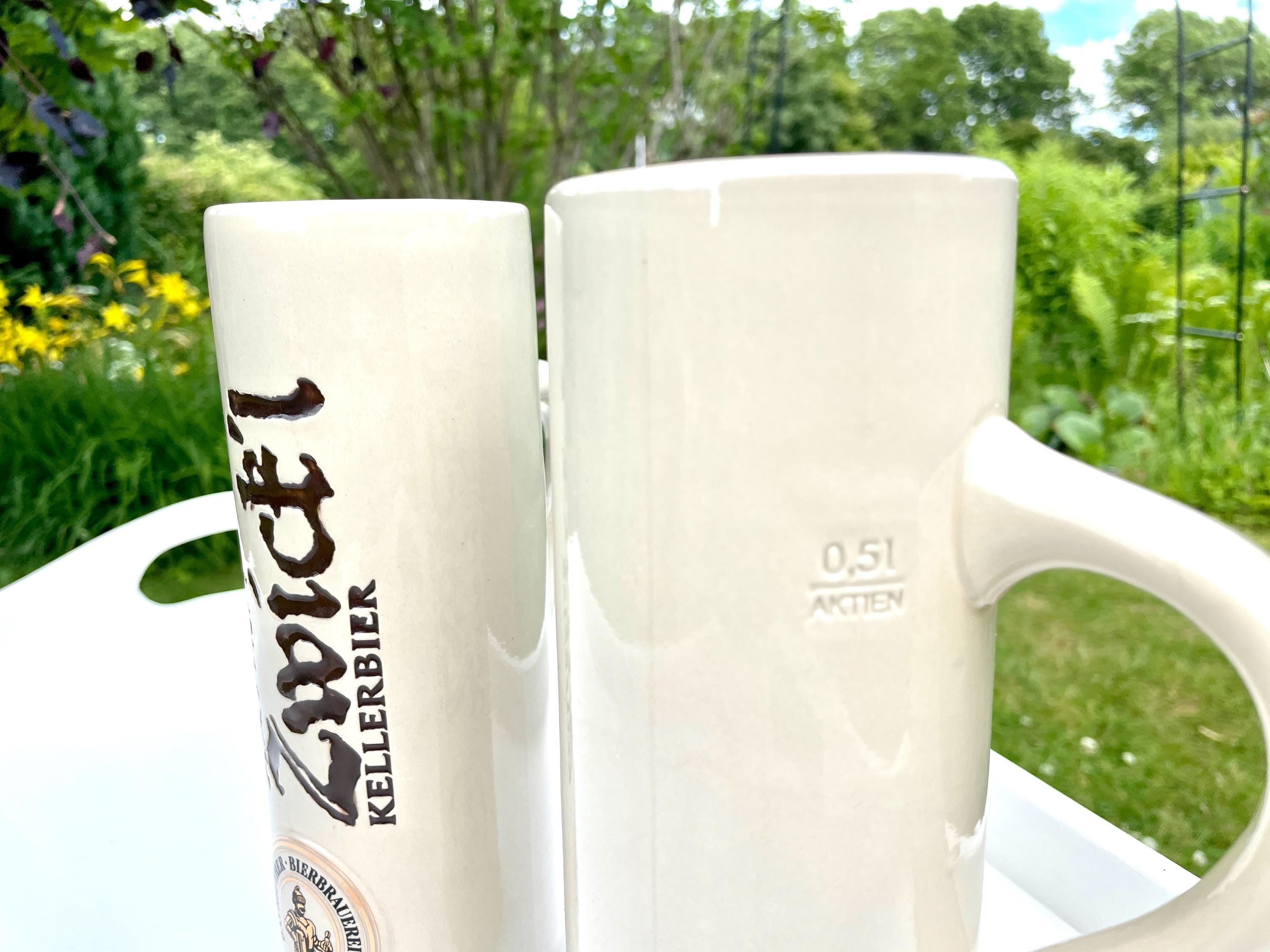 1960s ドイツ製 特大27cm ビアシュタイン 伝統レリーフ 蓋付マグ