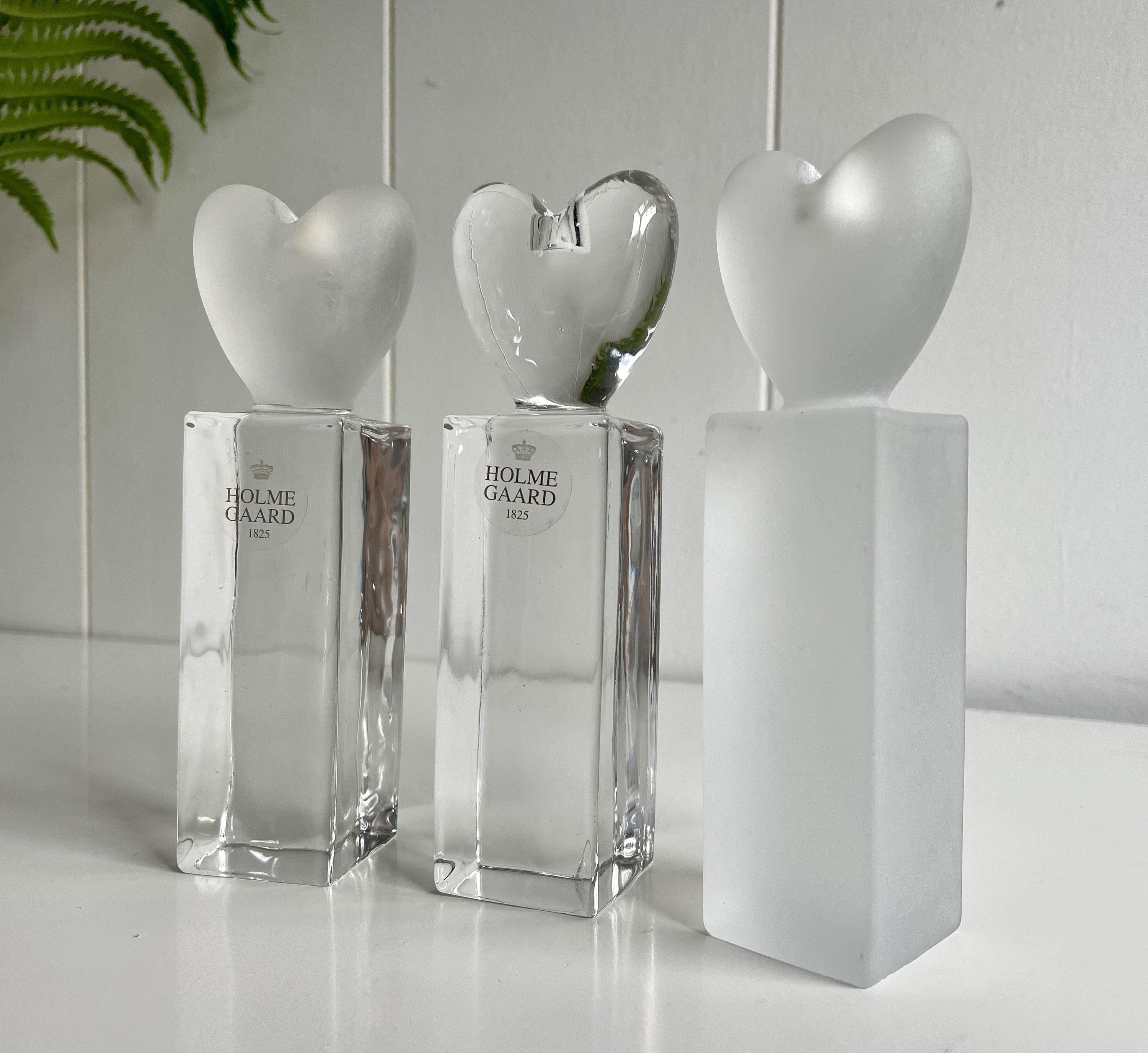 Anja Kjær Design for Holmegaard - Heart Candlesticks Glass, Danish