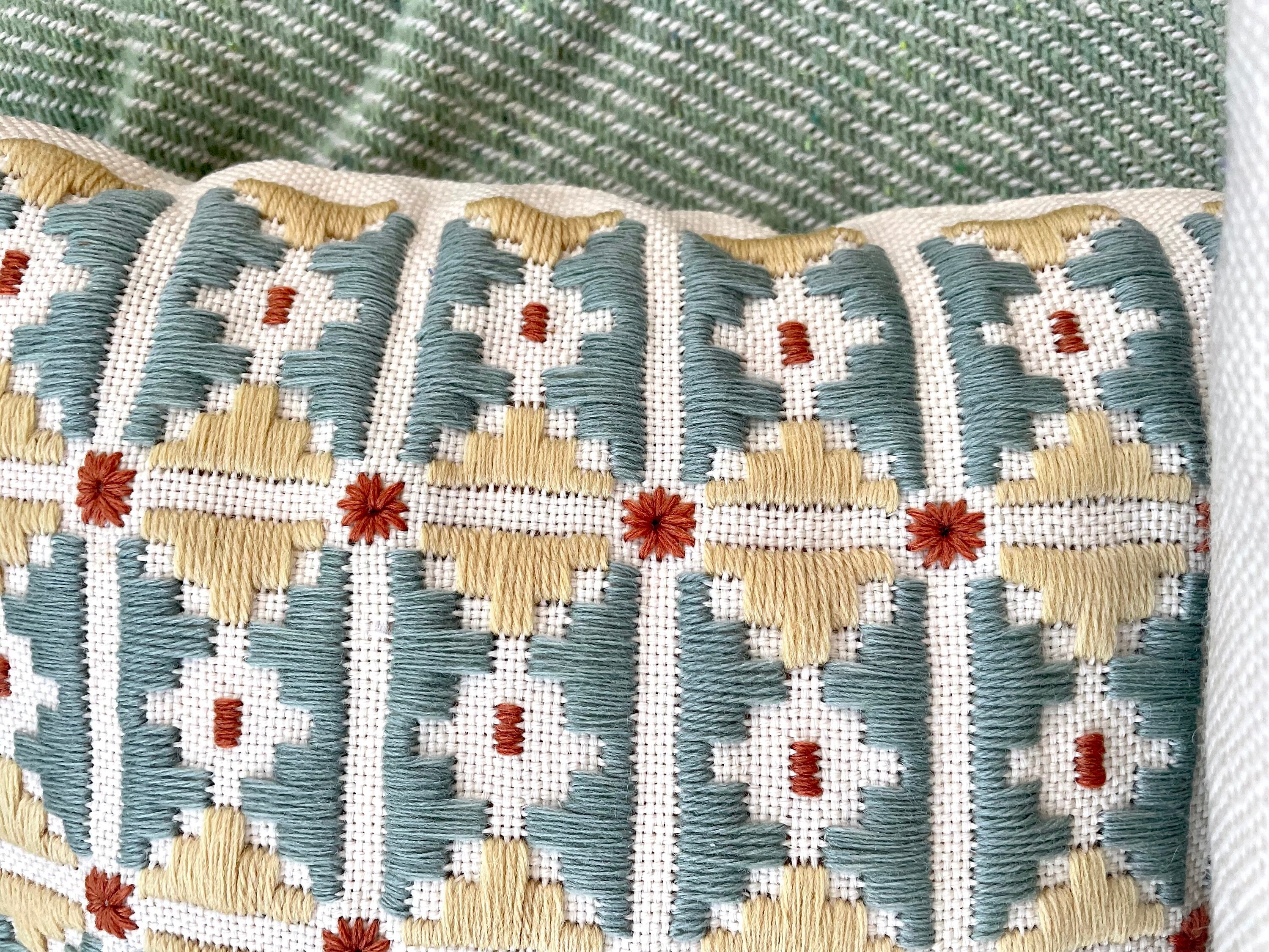 Stunning Trio of Danish Cross Stitch Cushions, Handmade, Vintage ...
