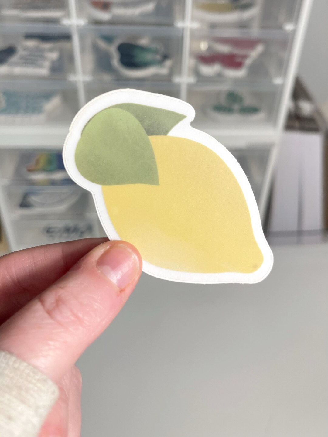 Lemon Sticker Transparent Lemon | Vinyl | Clear | Sticker - Etsy