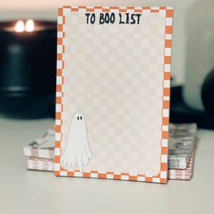 To Boo List| notepad |Halloween |Ghost | Bats | memopad | Tear away sheets