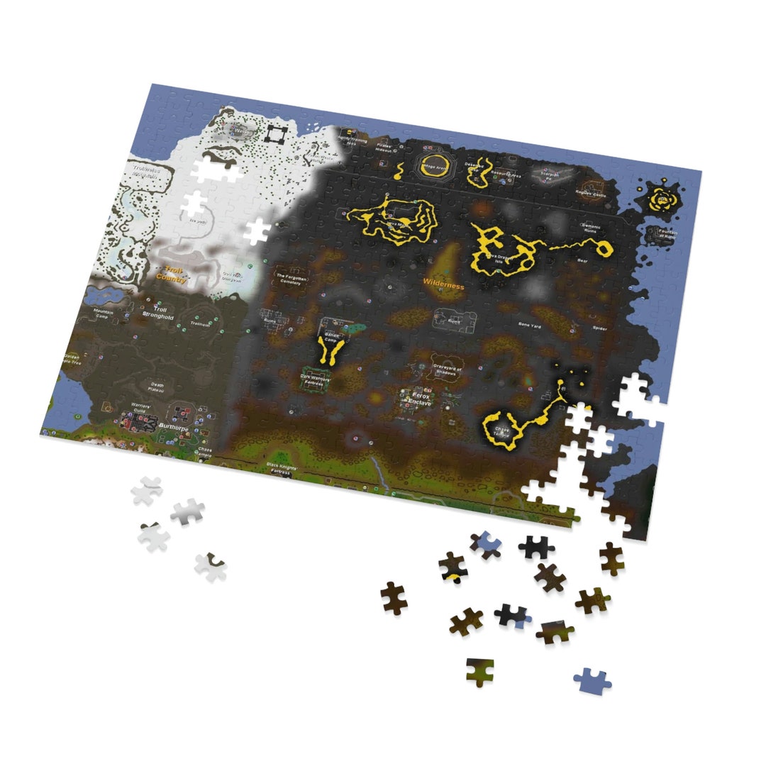 Custom Osrs Jigsaw Puzzle Runescape Wilderness Map Gift Idea Etsy