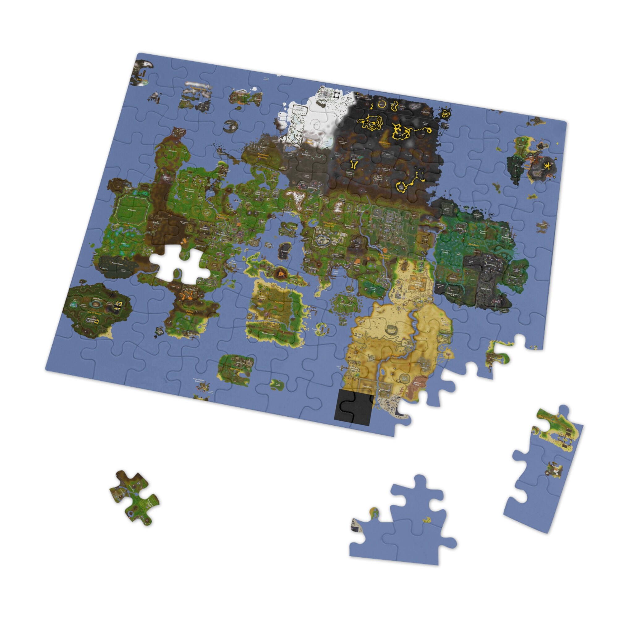Custom Runescape Map Custom Osrs Jigsaw Puzzle, Runescape World Map, Gift Idea - Etsy