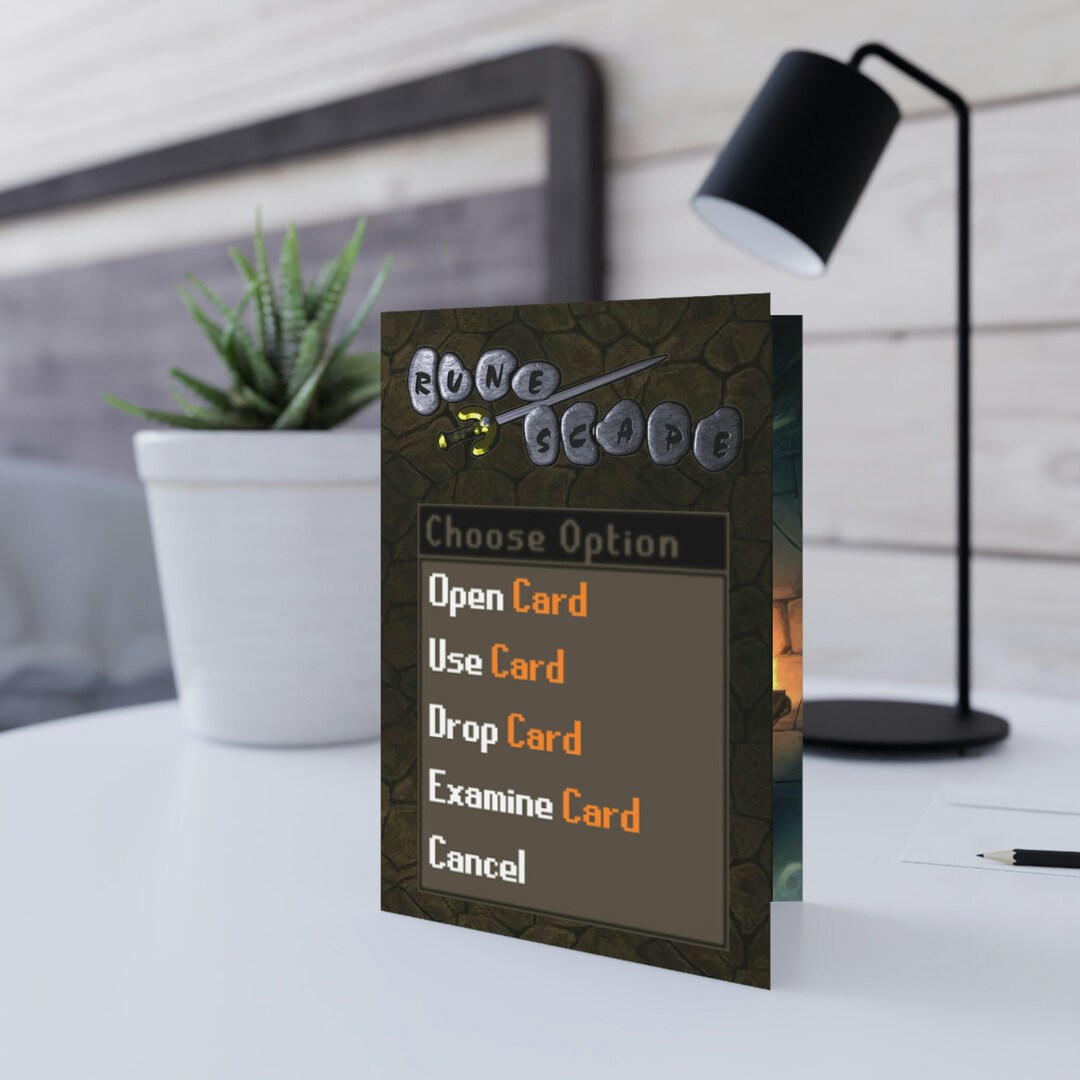 Custom Osrs Birthday Card Runescape Gift Idea Happy Birthday Etsy