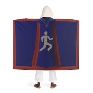 OSRS Agility Skillcape Hooded Sherpa Fleece Blanket, Old School Runescape Skill Cape, Runescape Gifts, OSRS Merch Rare