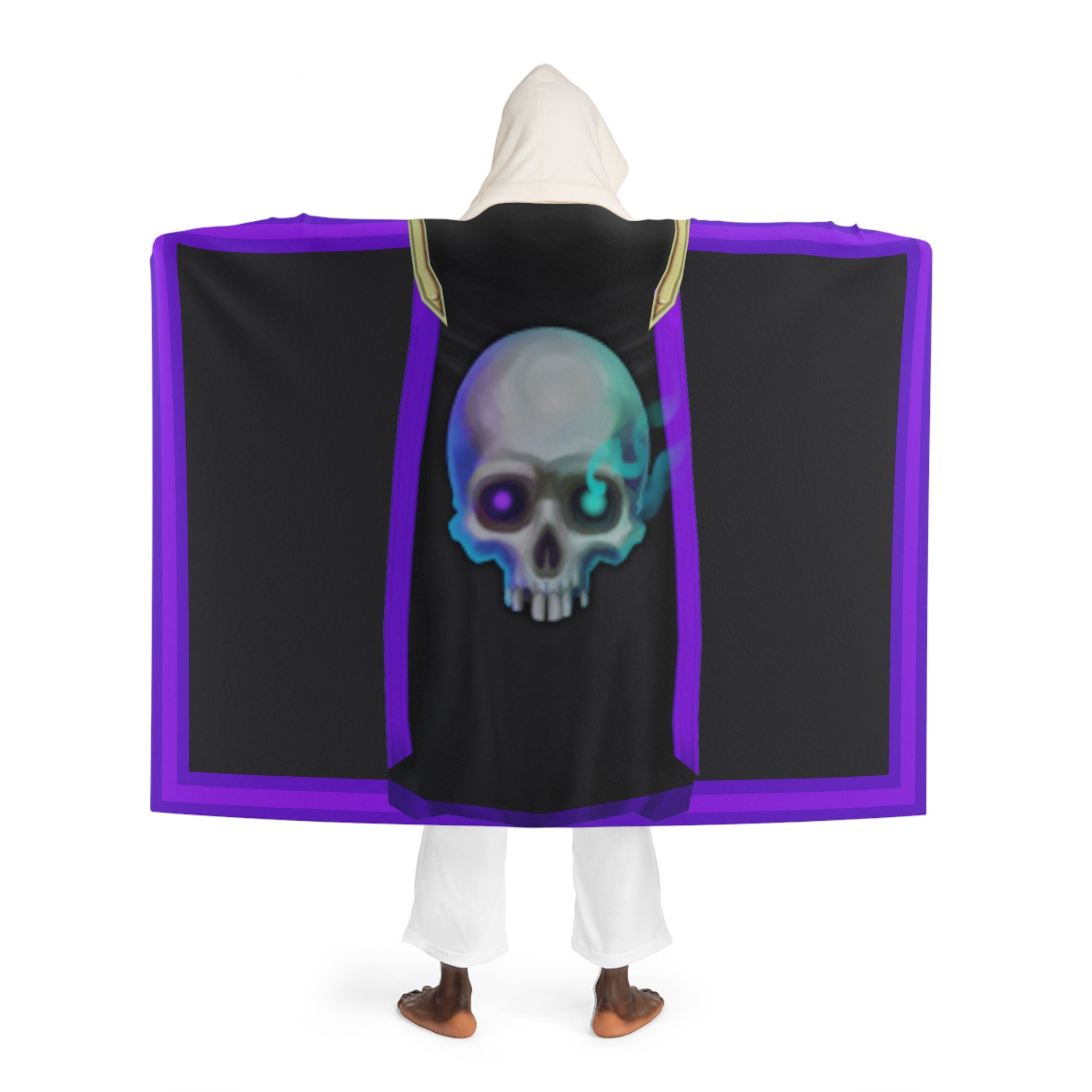 Runescape Necromancy Skillcape Hooded Sherpa Fleece Blanket 