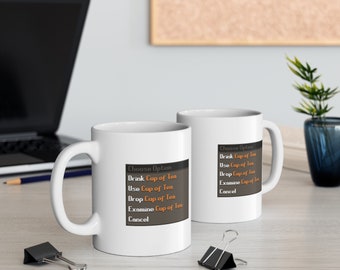 Cup of Tea Old School RuneScape Item Options Tea Mug, OSRS Merch, Gift Idea