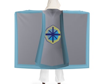 OSRS Quest Cape Hooded Sherpa Fleece Blanket, Old School Runescape Skill Cape, Runescape Gifts, OSRS Merch Rare