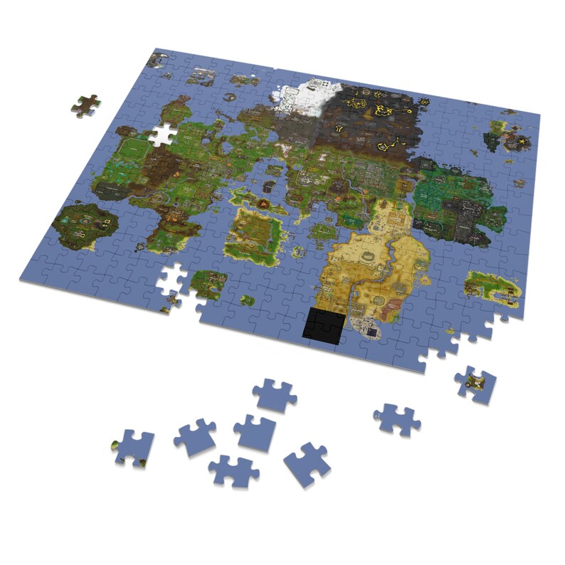 Custom Runescape Map Custom Osrs Jigsaw Puzzle, Runescape World Map, Gift Idea - Etsy