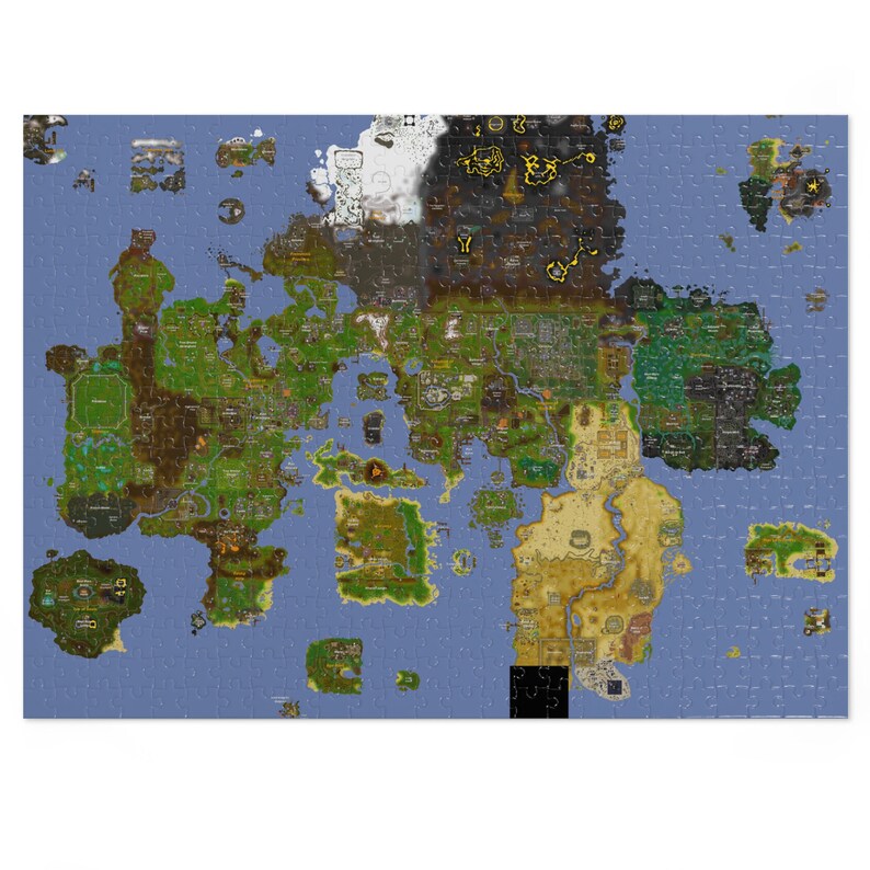Custom Runescape Map Custom Osrs Jigsaw Puzzle, Runescape World Map, Gift Idea - Etsy