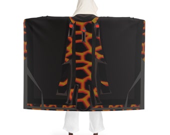 OSRS Max Inferno Skillcape Hooded Sherpa Fleece Blanket, Old School Runescape Skill Cape, Runescape Gifts, OSRS Merch Rare