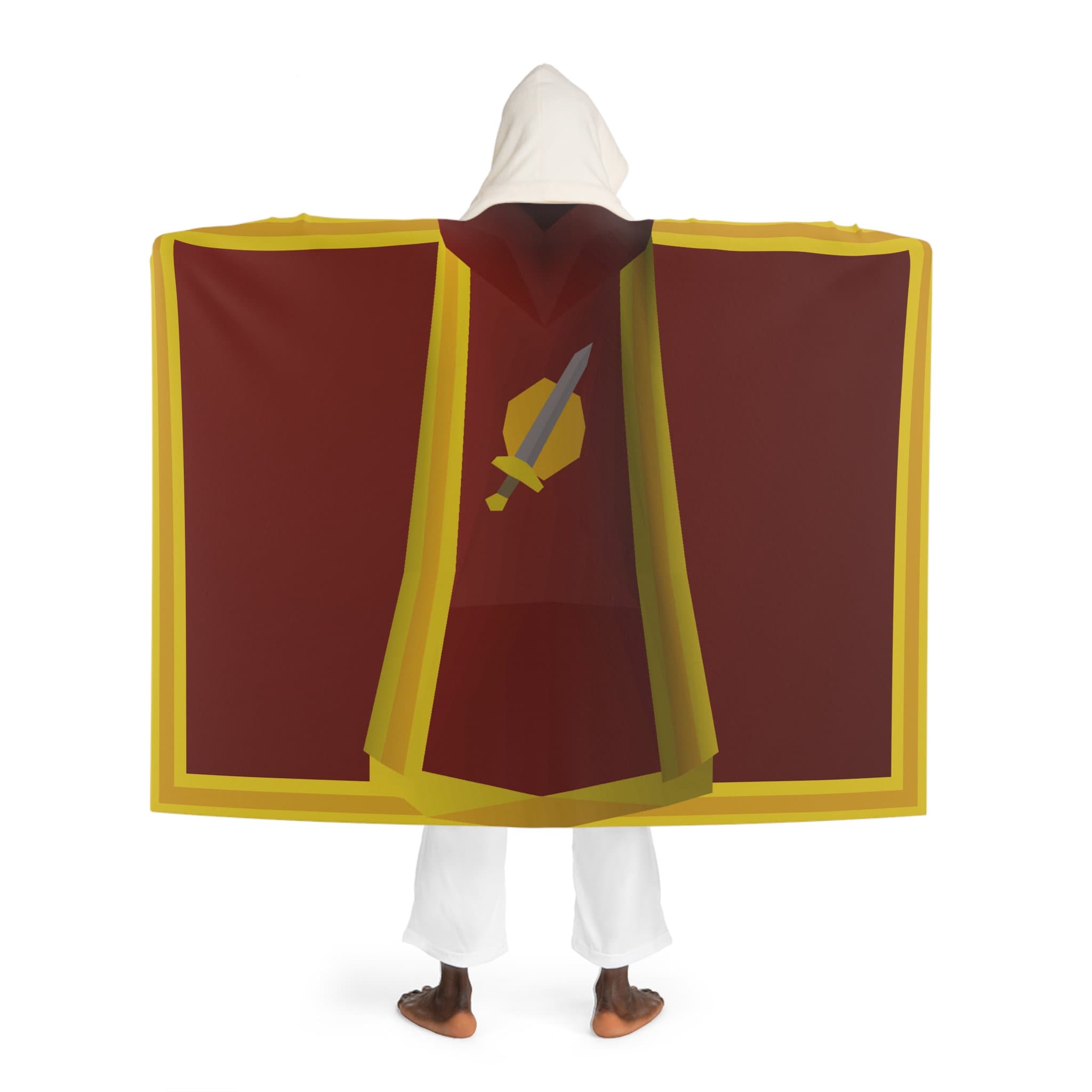 OSRS Attack Skillcape Hooded Sherpa Fleece Blanket, Old School Runescape Skill Cape, Runescape Gifts, OSRS Merch Rare