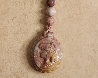 Alashan Agate Princess Keychain & Bag Charm