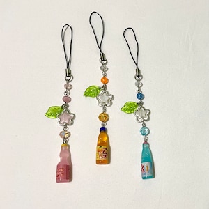 Cute Ramune Phone Charm Soda Bottle