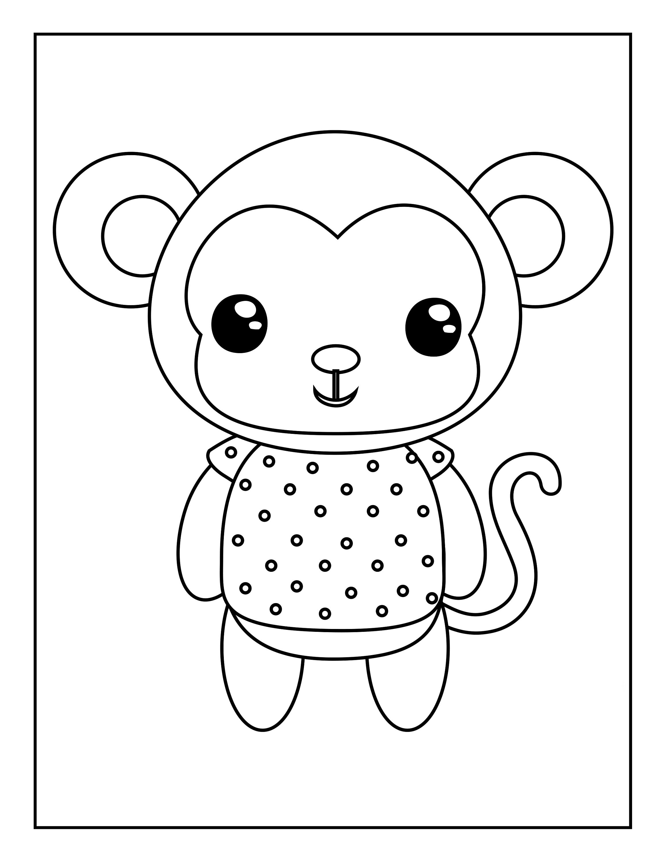 20 Coloring Pages of Extra Cute Animals - Etsy