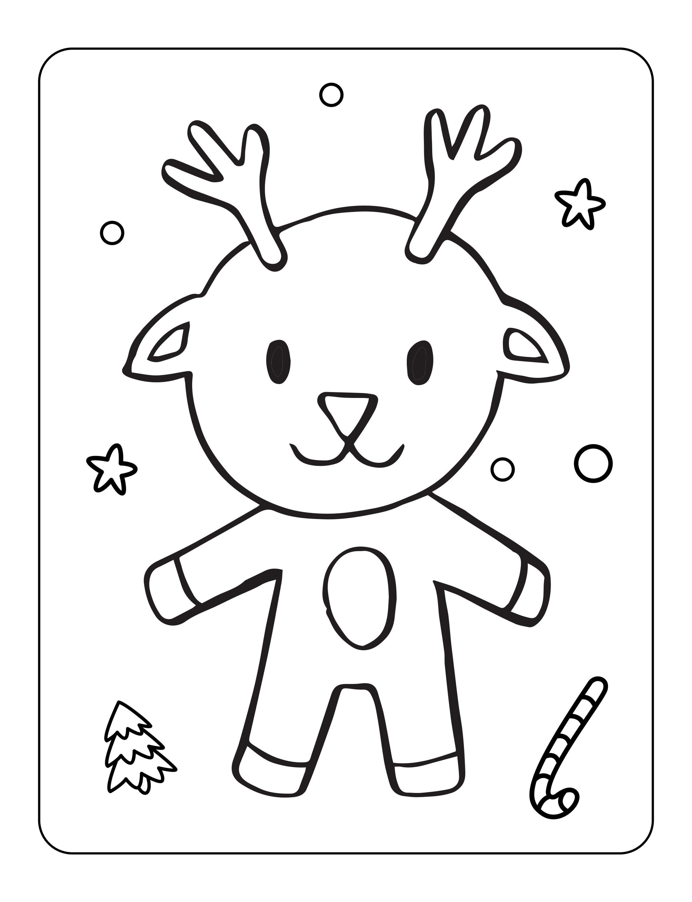 Christmas Coloring Pages for Kids | 25 Simple Holiday Pages | Printable ...