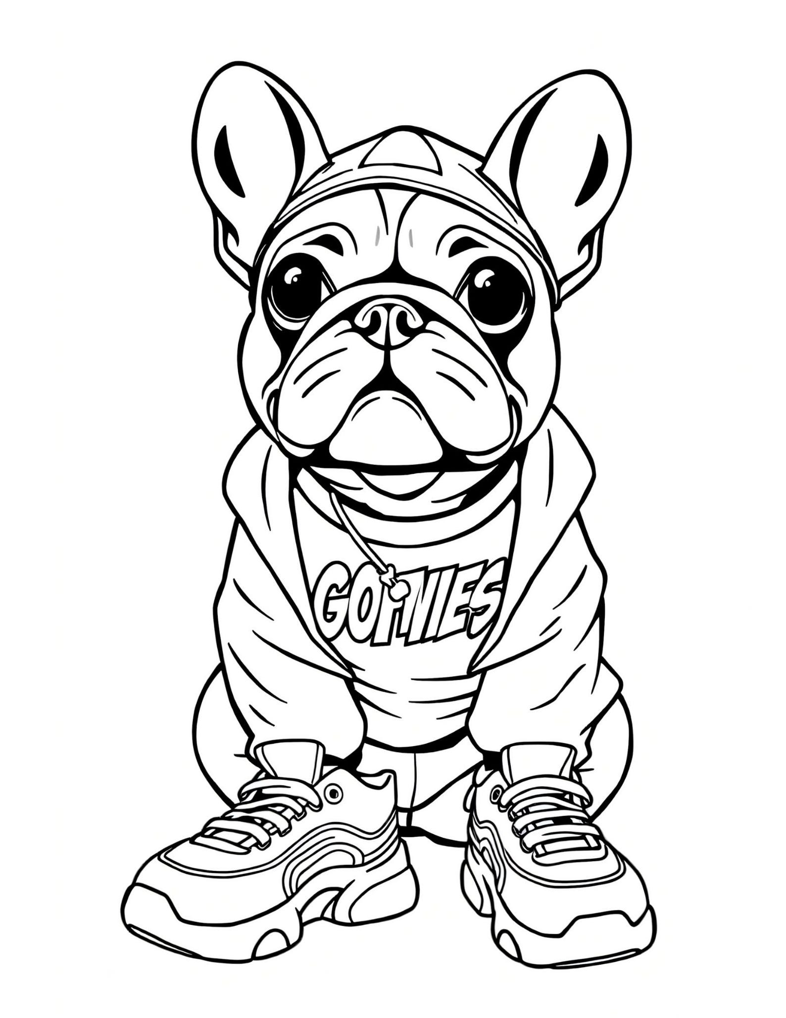 75 French Bulldog Coloring Pages – Funny Frenchie Dress-up Coloring ...