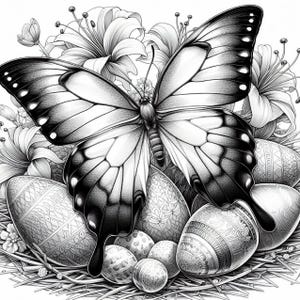 55 Easter Butterfly Coloring Pages | Spring Holiday Coloring Book ...