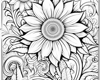 21 Summer Flowers Coloring Pages | Printable Floral Coloring Book for Adults | Relaxing Botanical Art PDF