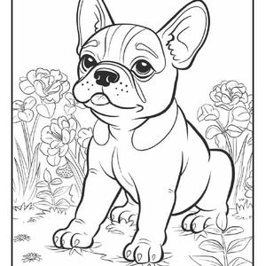 100 Bulldog Coloring Pages, Coloring Book, Adult Coloring Book, Kids Coloring Book, Kid Coloring Pages, Stress Relief Color