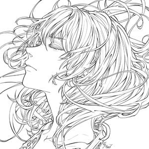 97 Anime Art Coloring Pages, Coloring Book, Adult Coloring Book, Kids Coloring Book, Kid Coloring Pages, Stress Relief
