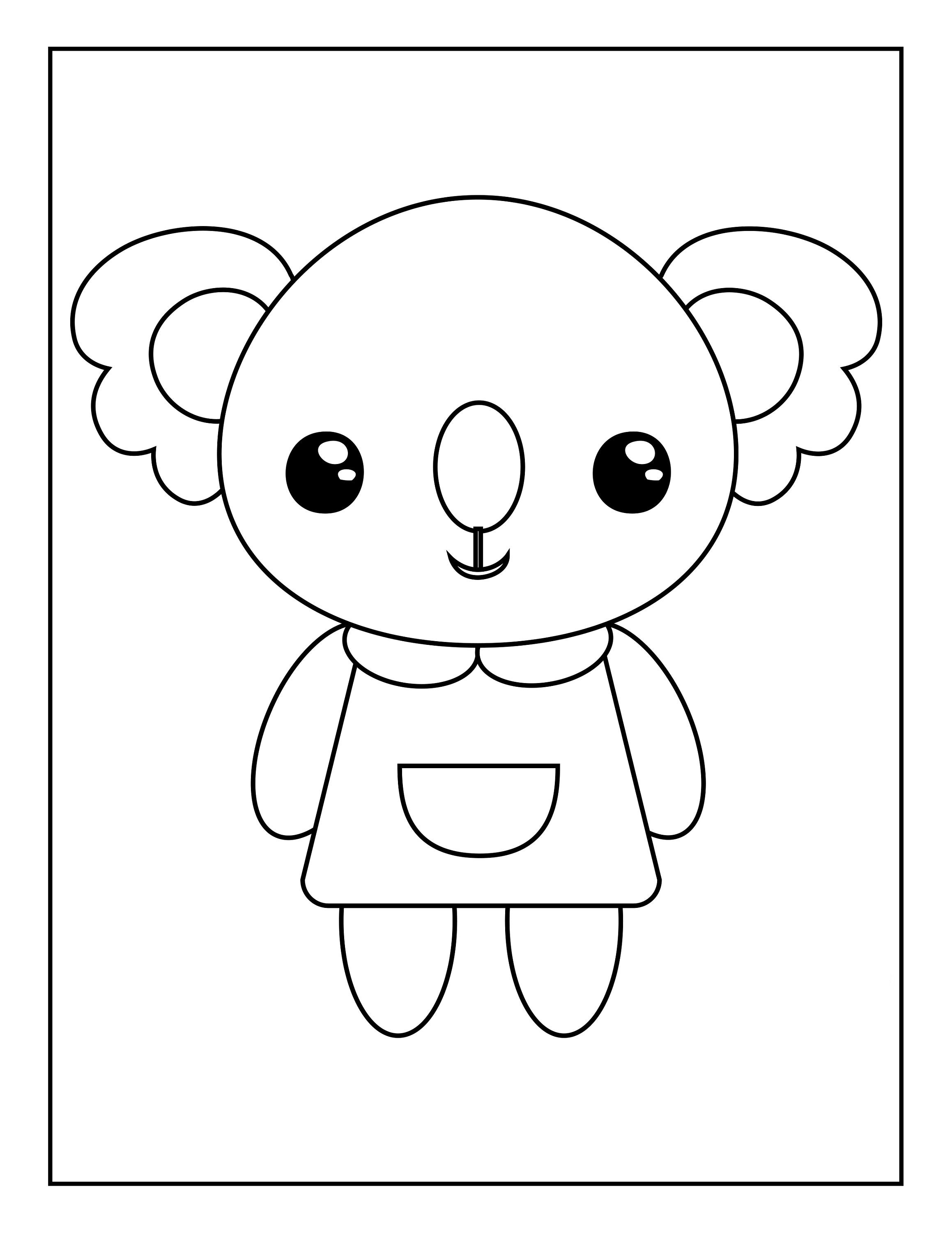 20 Coloring Pages of Extra Cute Animals - Etsy