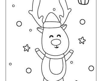 Christmas Coloring Pages for Kids | 25 Simple Holiday Pages | Printable PDF