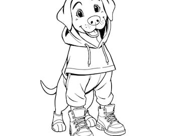 75 páginas para colorear de Labrador Retriever / Libro para colorear de perros imprimible / Arte de mascotas adorable para relajarse