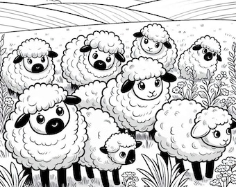 Sheep Coloring Pages | 48 Printable Quiet Sheep Pages | Kids & Adult PDF
