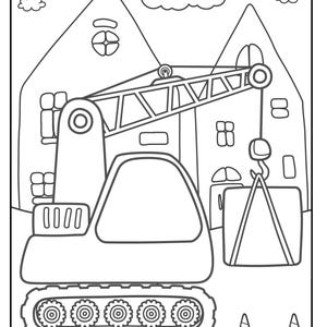 35 Construction Equipment Kids Coloring Pages, Coloring Book, Adult Coloring Book, Kids Coloring Book, Kid Coloring Pages, Boys Coloring