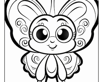 100 entzückende Schmetterling Malseiten, Malbuch, Malbuch für Erwachsene, Malbuch für Erwachsene, Stressabbau