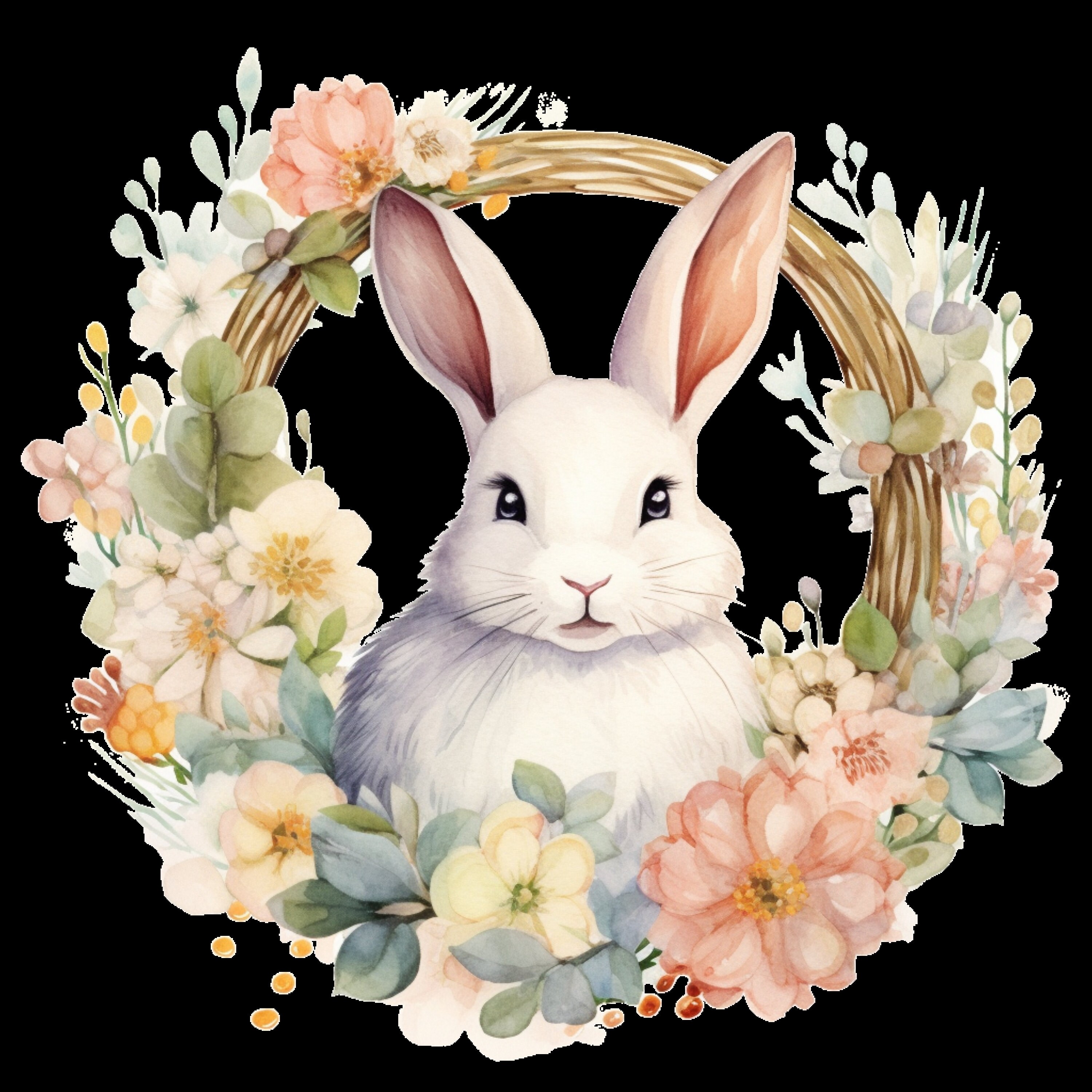 12 Printable Bunny Greeting Cards | 4x6 Rabbit Blank Cards | Canva ...