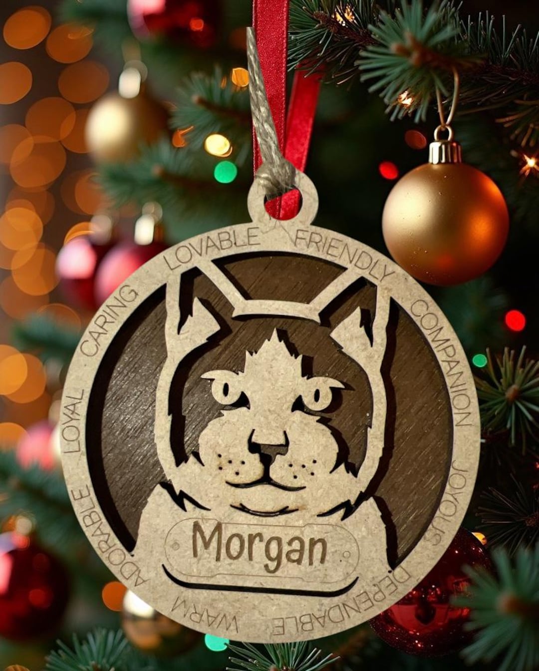 3.5" Custom Tuxedo Cat Breed Christmas Ornament Personalized With Your ...