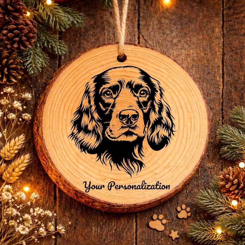 Cocker Spaniel Dog Ornament – Rustic Wooden Keepsake - Etsy