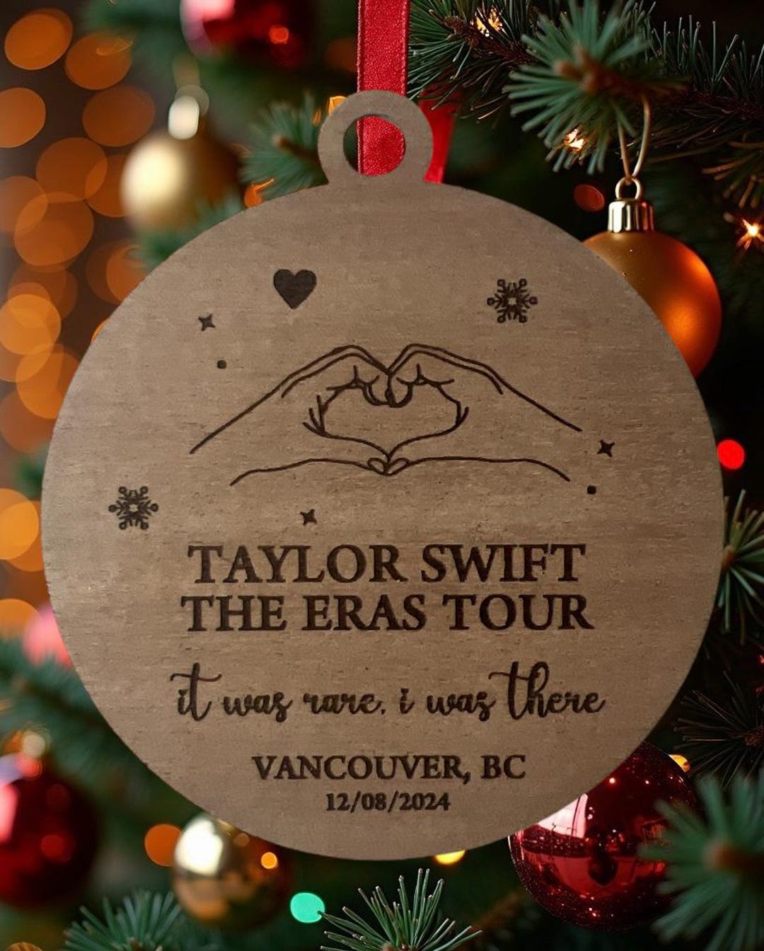 4.0" Custom Taylor Swift It Was Rare, I Was There Eras Tour Christmas ...