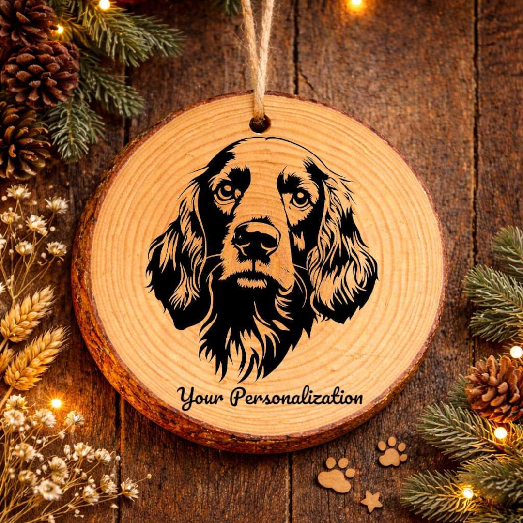 Cocker Spaniel Dog Ornament – Rustic Wooden Keepsake - Etsy