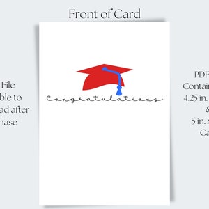 Printable Graduation Card/ Congratulations Graduate/ Folding - Etsy