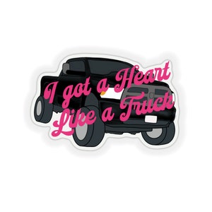 Sticker J'ai le coeur comme un camion, Lainey Wilson, Sticker, Musique country, Dodge Truck
