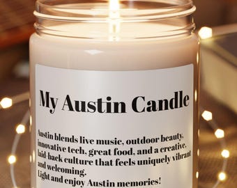 My Austin Candle, Austin Gift Candle, Austin Moving Away, Austin Souvenir, Farewell Candle, Friend Gift, Austin Homesick, My Austin Pride