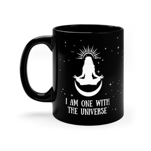 Inspiring Yoga Mug, Gift For Yoga Student, One With The Universe, Coffee Mug Gift, Health Nuts, Exercise Enthusiasts, Yoga Instructor Gift