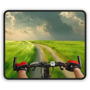 Cyclist Gaming Mouse Pad, Cyclist gift, Road cyclist gift, Bicycle cyclist mouse pad, Cycling Mouse pad
