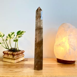 Tall Smokey Quartz Tower, Smokey Quartz, Tall Crystal Tower