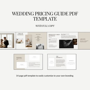 Wedding Photographer Pricing Template | Photographer Pricing Guide | Photographer Pricing Guide Template Wedding | Wedding Pricing Guide