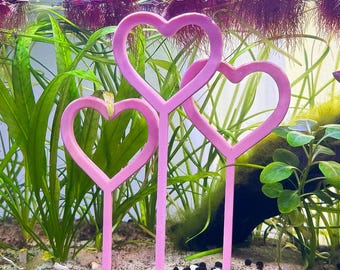 Heart-Hoops Tank Betta Decor & Enrichment | Tri-Hoops | ALGAE-RESISTANT Entertainment for Fish  Aquariums