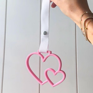 Adorno de derrape (corazones) JDM Tsurikawa Correa de mano / Lindo adorno de mano con forma kawaii para coche