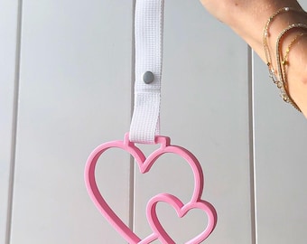 Drift Charm (Hearts) JDM Tsurikawa Hand Strap | Cute Kawaii-Shaped Hand Loop Car Decoration