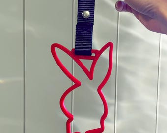 Drift Charm (Play Bunny) JDM Tsurikawa Hand Strap | Cute Kawaii-Shaped Hand Loop Car Decoration