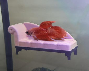 Chaise Lounge Barsch / Hängematte für Bettas Blenny Decor & Enrichment | Saugnapf | ALGENBESTÄNDIG | Unterhaltung für Fische